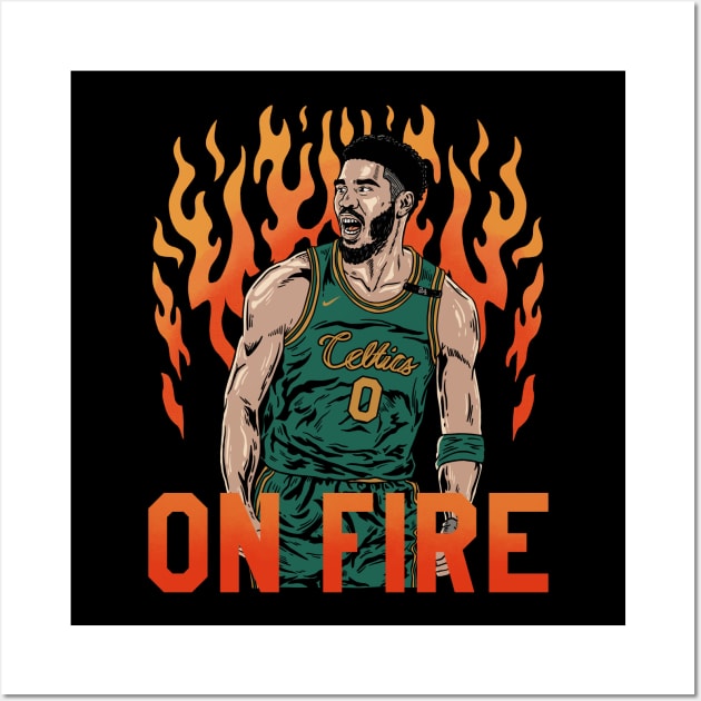 ON FIRE JAYSON TATUM Wall Art by Tee Trends